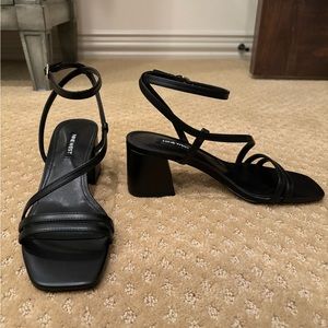 Nine West black heels, 2 inch heels, Size 6.5